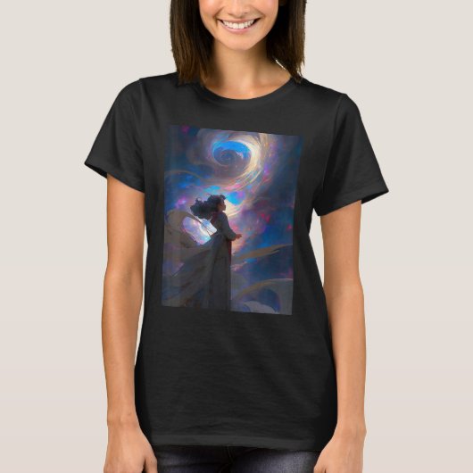 DKH138 Sci fi Graphic  Bright Sky Wish T-shirt (Voorkant)