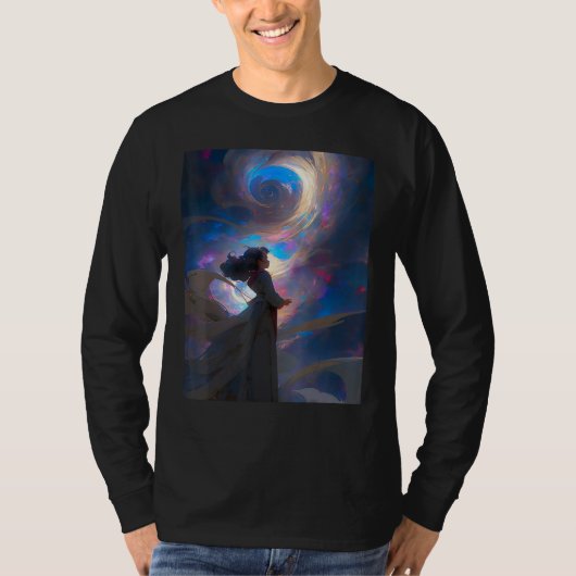 DKH138 Sci fi Graphic Bright Sky Wish T-shirt (Voorkant)