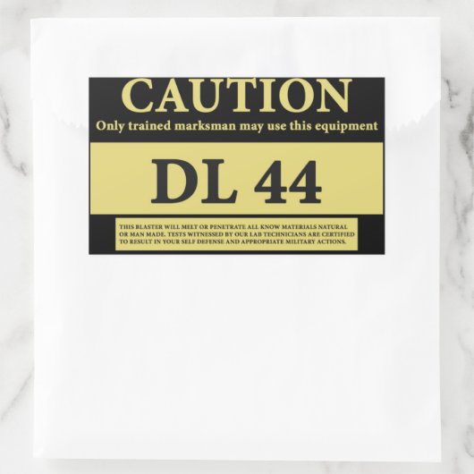DL 44 BLASTER CERTIFICATION STICKER (Tas)