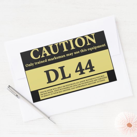 DL 44 BLASTER CERTIFICATION STICKER (Envelop)