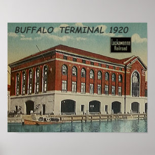 DL+W Railroad Buffalo Terminal 1920 Poster