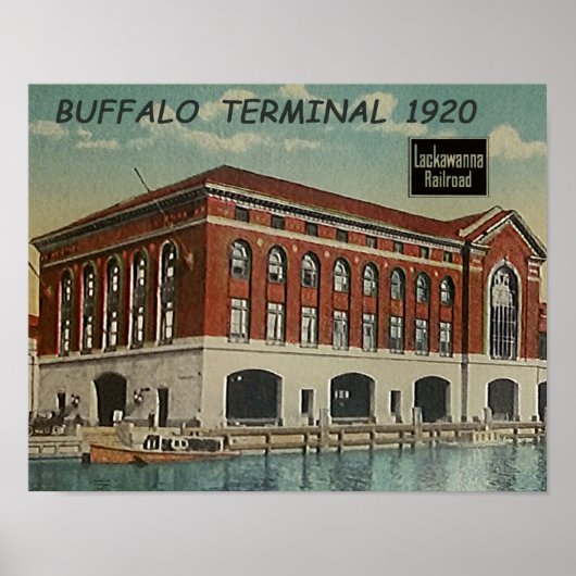 DL+W Railroad Buffalo Terminal 1920 Poster (Voorkant)