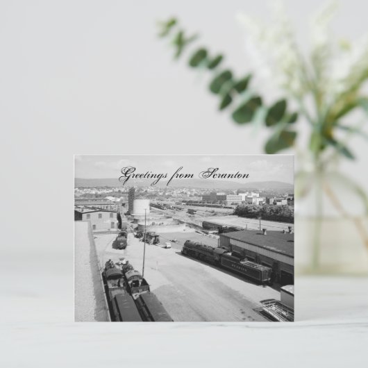 DL & W RR Scranton Pa. Briefkaart (Staand voorkant)