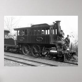 DL+ W-stoominspectielocomotief Poster