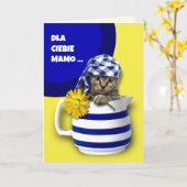 Dla Ciebie Mamo Moederdag Kaart Pools (Gele Bloem)