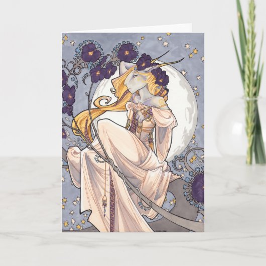 Dlane bij het Lege Wenskaart van de Schemer Kaart (Voorkant)