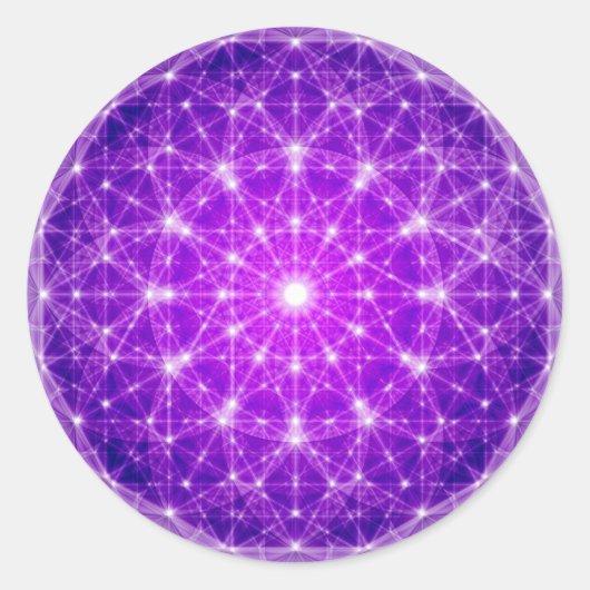 D'Light Full Mandala Ronde Sticker (Voorkant)