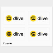DLive Black Logo Stickers (Vel)