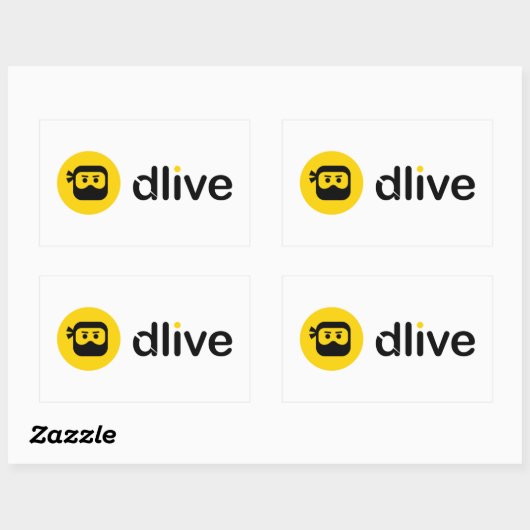 DLive Black Logo Stickers (Vel)