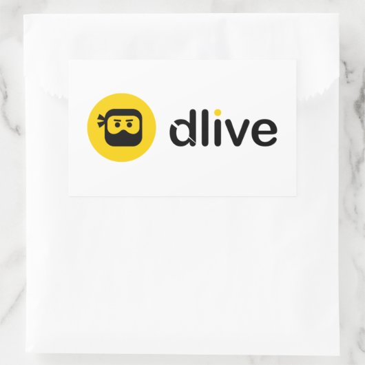 DLive Black Logo Stickers (Tas)