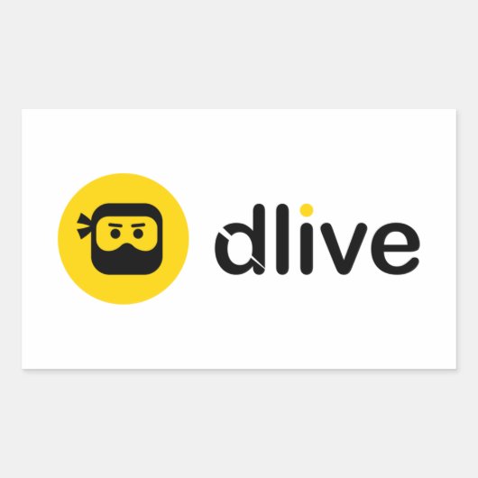 DLive Black Logo Stickers (Voorkant)