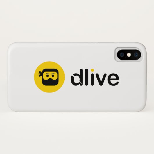 DLive zwarte volledige Logo-telefoondraagtassen Case-Mate iPhone Case (Achterkant (horizontaal))