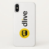 DLive zwarte volledige Logo-telefoondraagtassen Case-Mate iPhone Case (Achterkant)