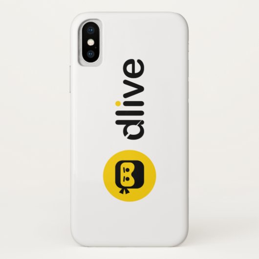 DLive zwarte volledige Logo-telefoondraagtassen Case-Mate iPhone Case (Achterkant)