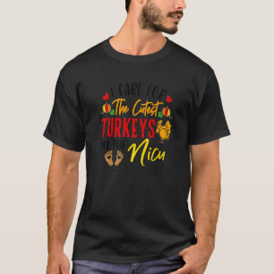 Dlyo Ik zorg voor de schattigste kalkoenen Thanksg T-shirt