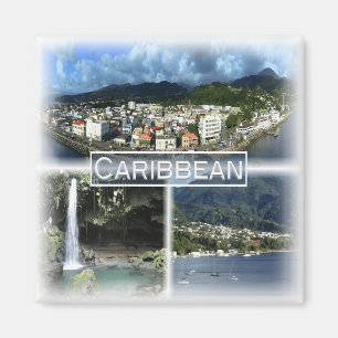 DM0011 Amerika, Dominica, Caraïben, Koelkast Magneet
