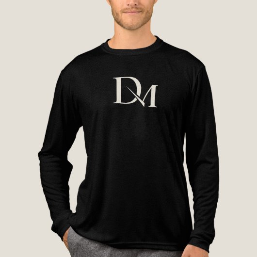 DM-02 ZWART Tri-Blend SHIRT (Voorkant volledig)