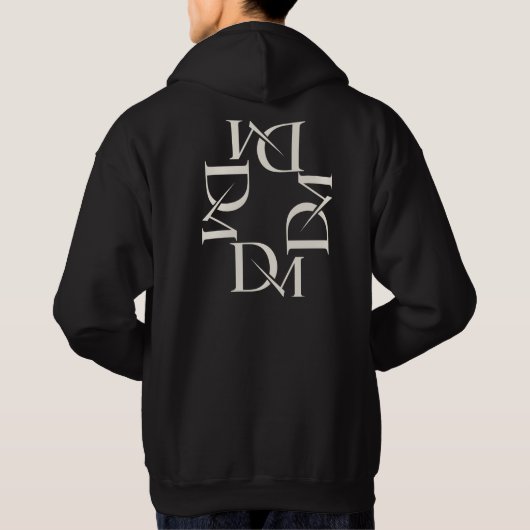 DM-03 ZWART HOODIE (Achterkant)
