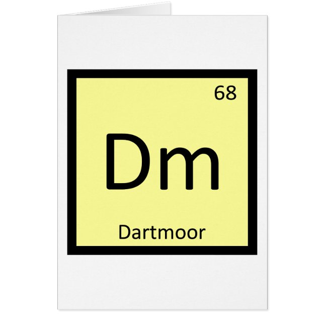 Dm - Dartmoor Pony Paard Chemie Element (Voorkant)