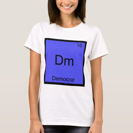Dm - Democraat Grappig Element Chemie Symbool T-sh T-shirt (Voorkant)