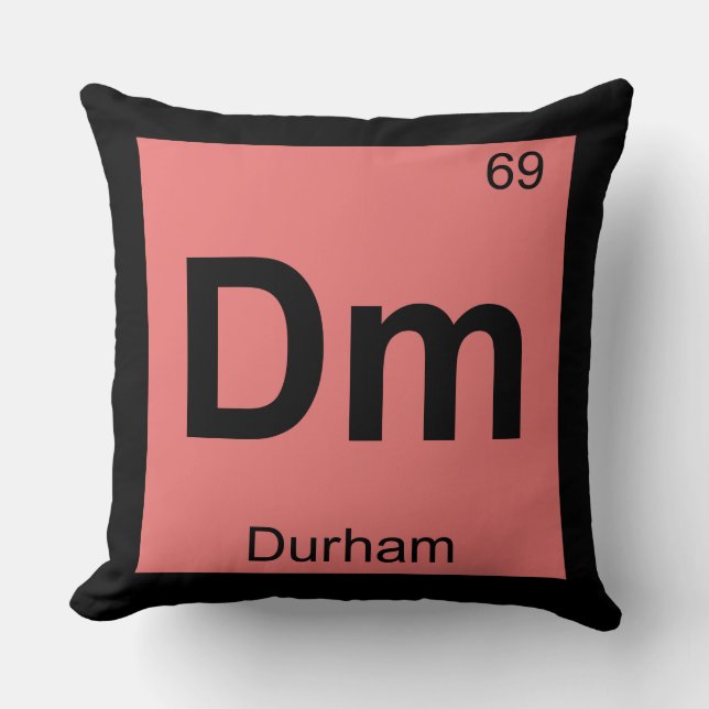 Dm - Durham North Carolina Scheikunde Stadssymbool Kussen (Voorkant)