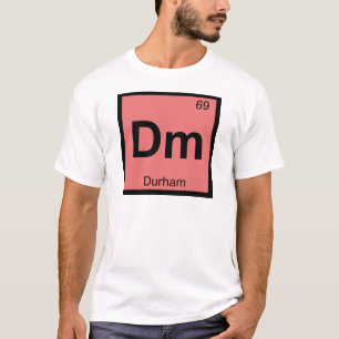 Dm - Durham North Carolina Scheikunde Stadssymbool T-shirt