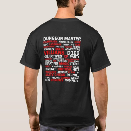 DM-gamer T-shirt (Achterkant)