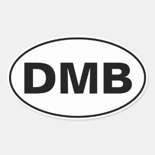 DMB Initialen Ovale Sticker