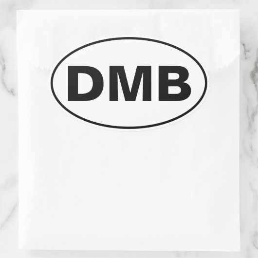 DMB Initialen Ovale Sticker (Tas)