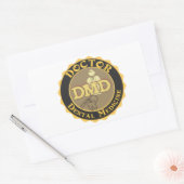 DMD ARTS VAN DENTAAL GENEESMIDDEL LOGO RECHTHOEKIGE STICKER (Envelop)