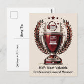 Dmin Professionals Dag MVP-trofee Groet Briefkaart (Voorkant / Achterkant)