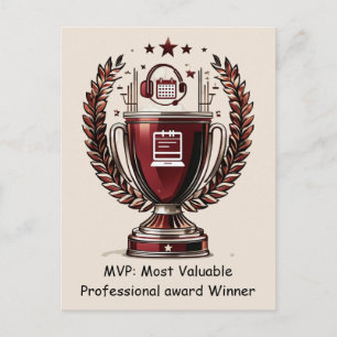 Dmin Professionals Dag MVP-trofee Groet Briefkaart