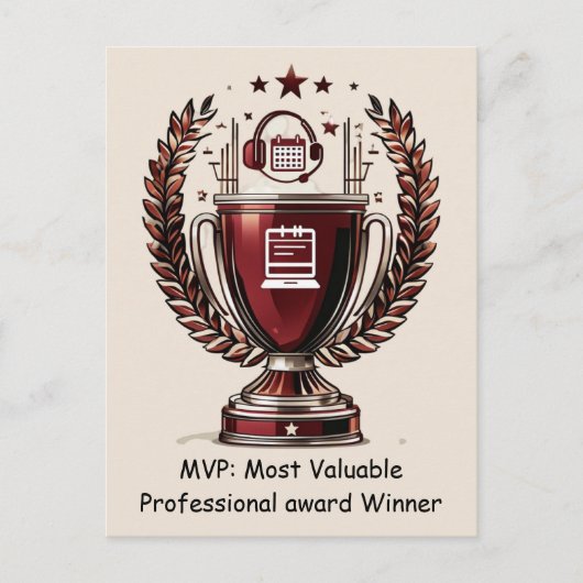 Dmin Professionals Dag MVP-trofee Groet Briefkaart (Voorkant)