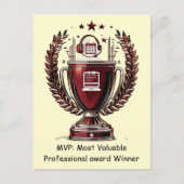 dmin Professionals Day MVP Trophy Greeting Briefkaart (Voorkant)