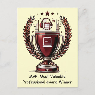 dmin Professionals Day MVP Trophy Greeting Briefkaart