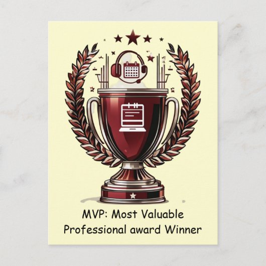 dmin Professionals Day MVP Trophy Greeting Briefkaart (Voorkant)