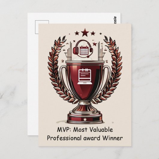 dmin Professionals Day MVP Trophy Greeting Briefkaart (Voorkant / Achterkant)