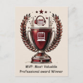 dmin Professionals Day MVP Trophy Greeting Briefkaart (Voorkant)