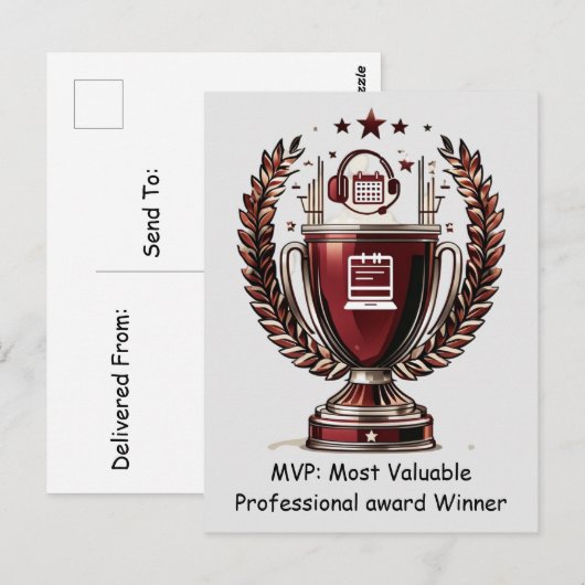 dmin Professionals Day MVP Trophy Greeting Briefkaart (Voorkant / Achterkant)
