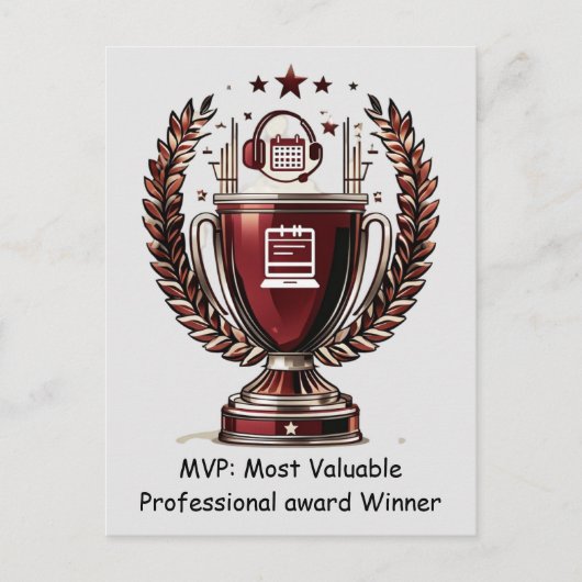 dmin Professionals Day MVP Trophy Greeting Briefkaart (Voorkant)
