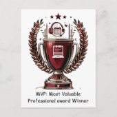 dmin Professionals Day MVP Trophy Greeting Briefkaart (Voorkant)
