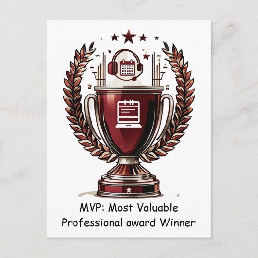 dmin Professionals Day MVP Trophy Greeting Briefkaart (Voorkant)