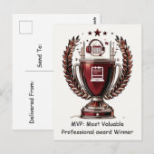 dmin Professionals Day MVP Trophy Greeting Briefkaart (Voorkant / Achterkant)