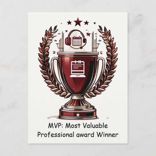 dmin Professionals Day MVP Trophy Greeting Briefkaart (Voorkant)