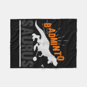 Dminto Saurus Rex Birdie Shuttle Dinosaur Dminton  Fleece Deken (Voorkant (Horizontaal))
