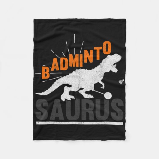 Dminto Saurus Rex Birdie Shuttle Dinosaur Dminton  Fleece Deken (Voorkant)
