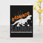 Dminto Saurus Rex Birdie Shuttle Dinosaur Dminton  Kaart (Gele Bloem)