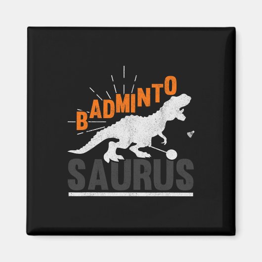 Dminto Saurus Rex Birdie Shuttle Dinosaur Dminton Magneet (Voorkant)