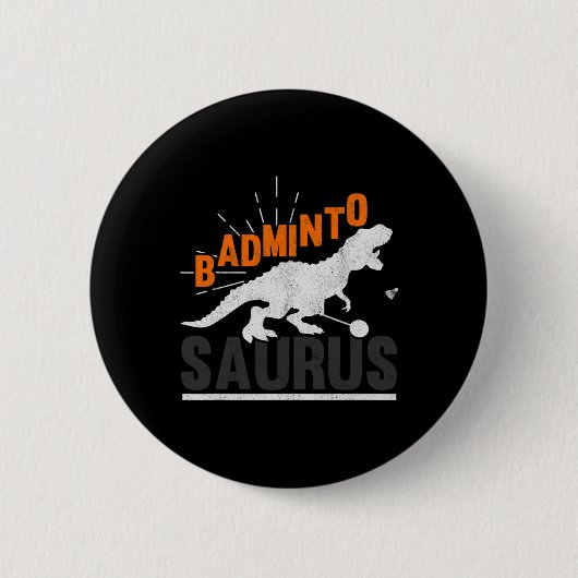 Dminto Saurus Rex Birdie Shuttle Dinosaur Dminton Ronde Button 5,7 Cm (Voorkant)