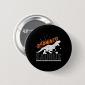 Dminto Saurus Rex Birdie Shuttle Dinosaur Dminton Ronde Button 5,7 Cm (Voorkant /achterkant)